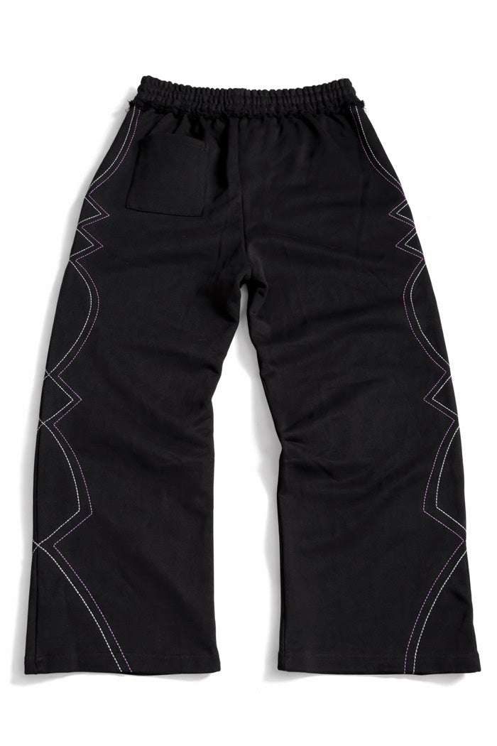 Royal Logo Sweats laid flat, back. Single patch pocket and an elasticated waist.